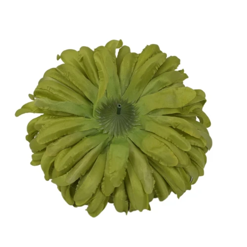 Sztuczna duża chryzantema w kolorze zielonym 16 cm