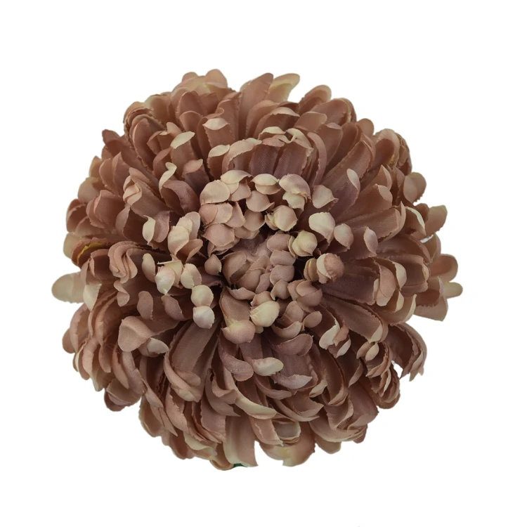 Sztuczna duża chryzantema w kolorze cappuccino 16 cm
