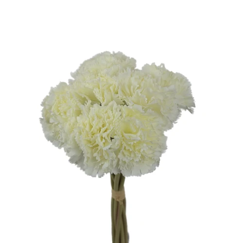 Sztuczna wiązka goździka x7 w kolorze białym 30 cm