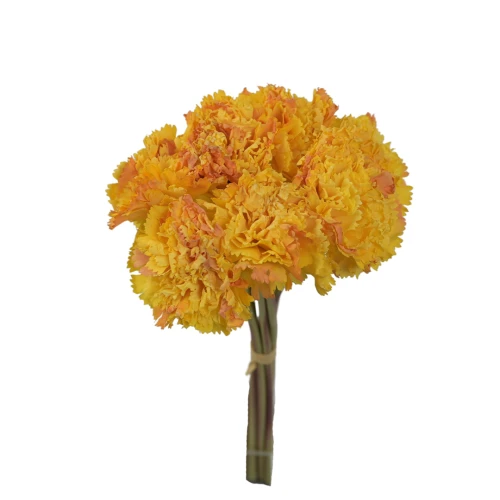 Sztuczna wiązka goździka x7 w kolorze pomarańczowym 30 cm