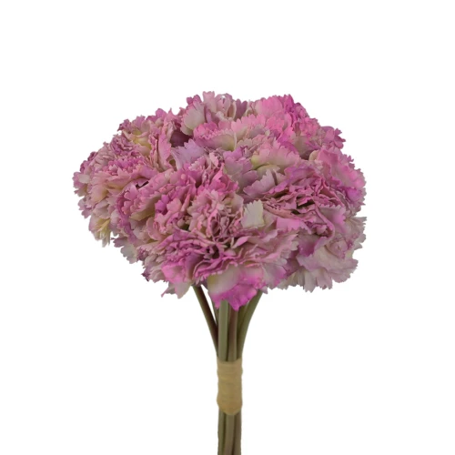 Sztuczna wiązka goździka x7 w kolorze różowym 30 cm