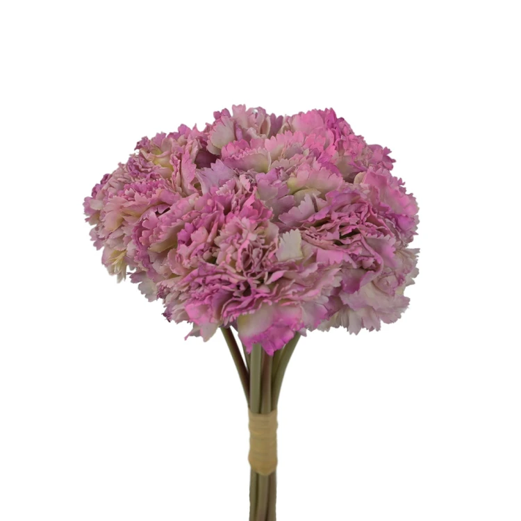 Sztuczna wiązka goździka x7 w kolorze różowym 30 cm