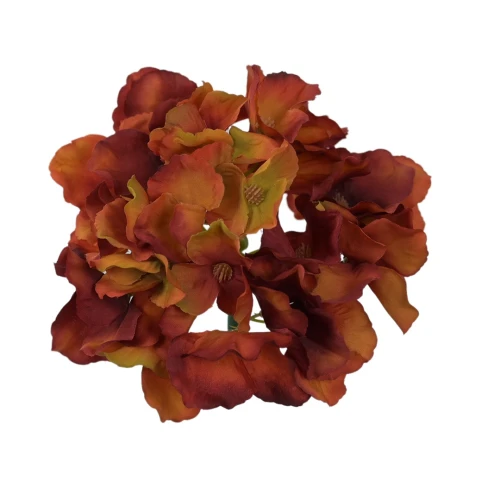 Sztuczna hortensja w kolorze miodowym 19 cm
