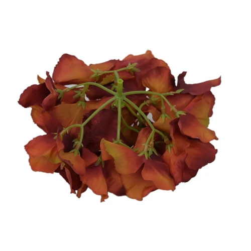 Sztuczna hortensja w kolorze miodowym 19 cm