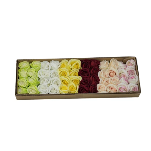 Sztuczna róża zamsz mix wiosenny 8 cm