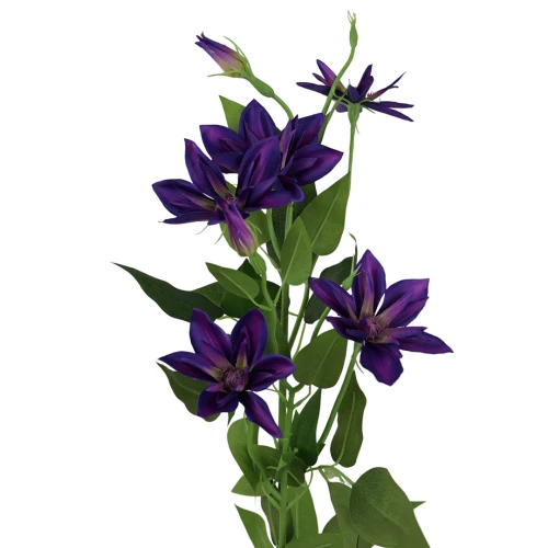 Sztuczny klematis w kolorze ciemno fioletowym 86 cm