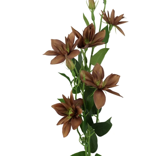 Sztuczny klematis w kolorze brązowym 86 cm