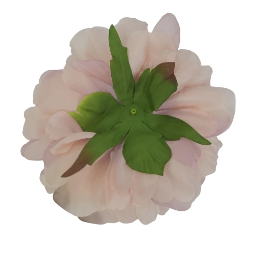 Sztuczna piwonia rozwinięta w kolorze orzecha laskowego 15 cm