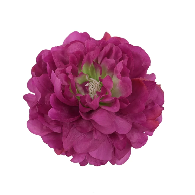Sztuczna piwonia rozwinięta w kolorze fuksji 15 cm