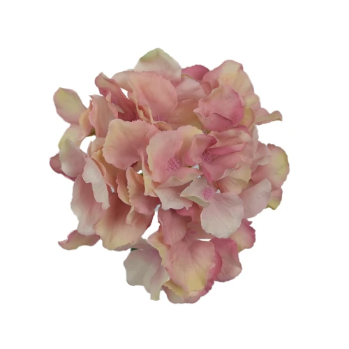 Sztuczna hortensja w kolorze flamingo 19 cm