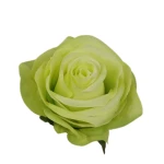 Sztuczna róża z listkiem w kolorze zielonym 10 cm