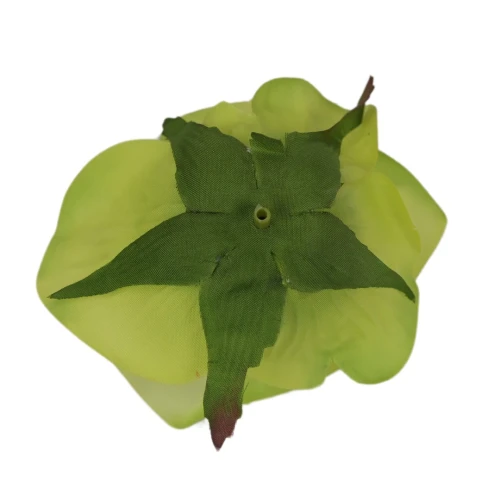 Sztuczna róża z listkiem w kolorze zielonym 10 cm