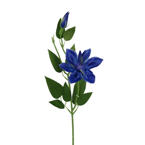 Sztuczny klematis na piku w kolorze niebieskim 47 cm