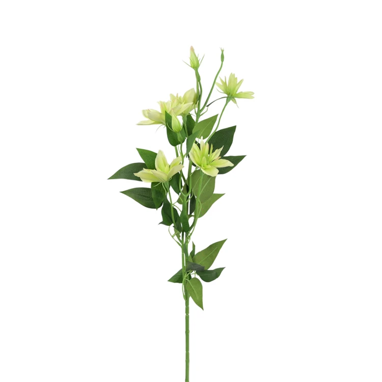 Sztuczny klematis w kolorze zielonym 86 cm