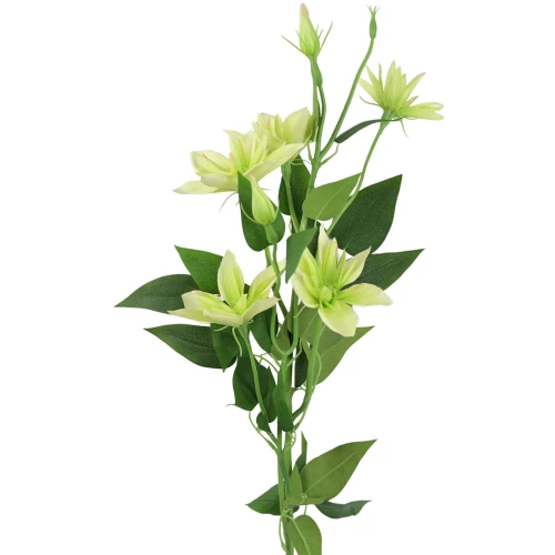 Sztuczny klematis w kolorze zielonym 86 cm