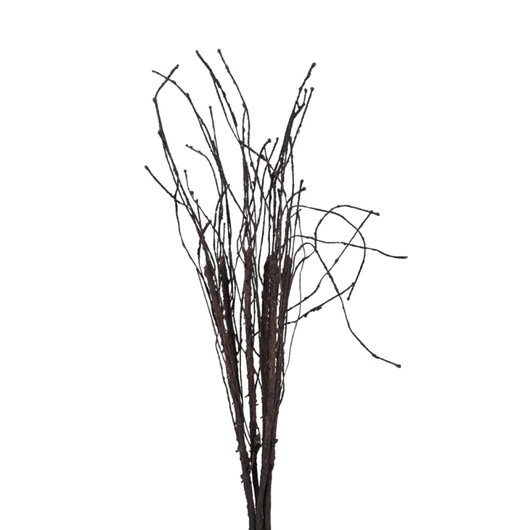 Sztuczny krótki patyk 6 sztuk w kolorze brązowym 65 cm