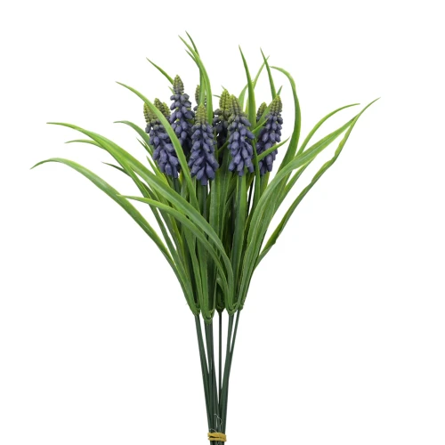 Sztuczny szafirek 12 sztuk w kolorze granatowym 32 cm