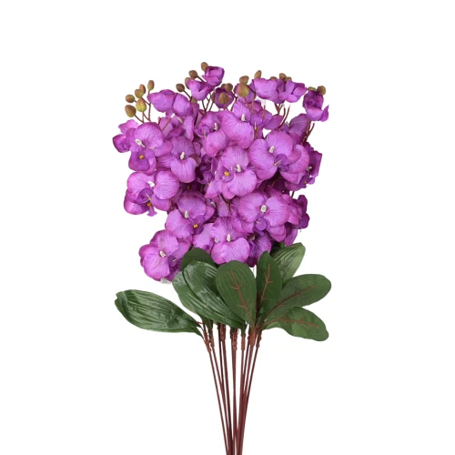 Sztuczny storczyk pojedynczy w kolorze fioletowym 77 cm