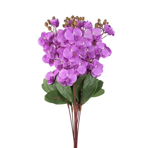 Sztuczny storczyk pojedynczy w kolorze różowo/fioletowym 77 cm