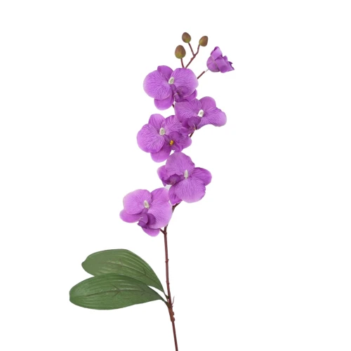 Sztuczny storczyk pojedynczy w kolorze różowo/fioletowym 77 cm