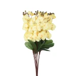 Sztuczny storczyk pojedynczy w kolorze ciemnym żółtym 77 cm