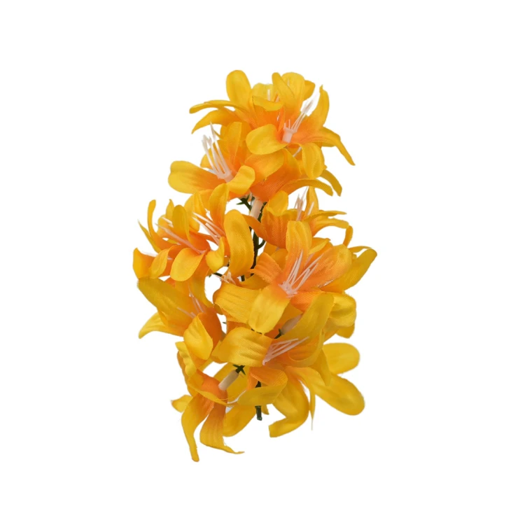 Sztuczny hiacynt główka mix 2 w kolorze ciemnym żółtym 14 cm