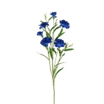 Sztuczny drobny gałązkowy goździk x6 w kolorze niebieskim 72 cm