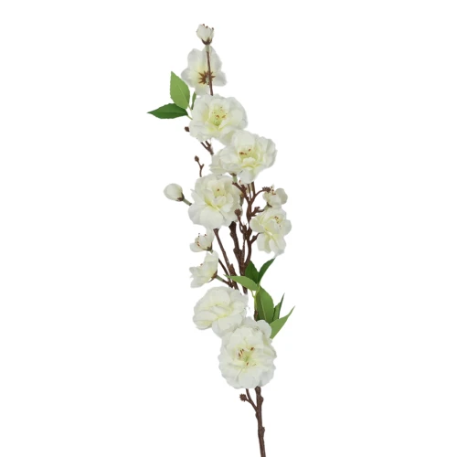 Sztuczna gałązka jabłoni w kolorze białym 62 cm