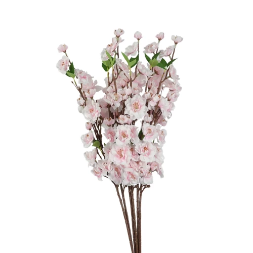 Sztuczna gałązka jabłoni w kolorze jasno różowym 62 cm