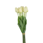 Sztuczny tulipan pojedynczy w kolorze kremowym 50 cm