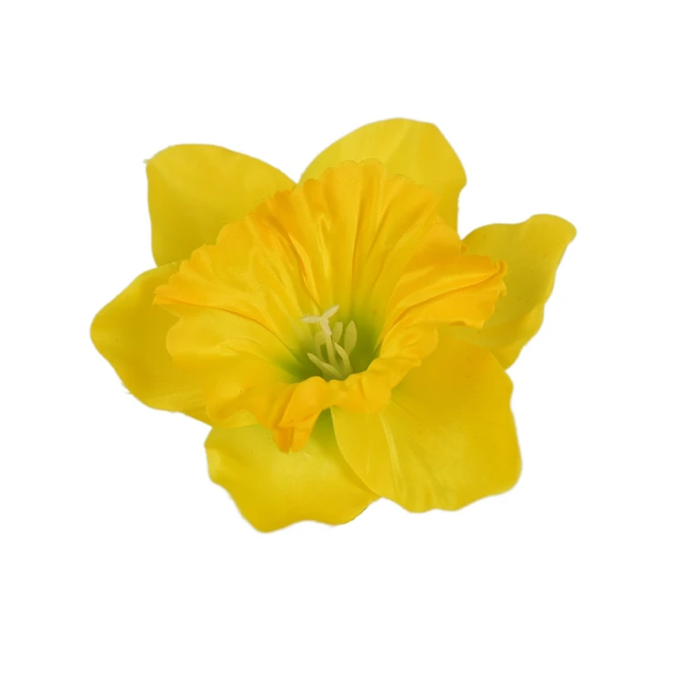 Sztuczna główka żonkila w kolorze żółtym 12 cm