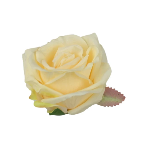 Sztuczna róża w pąku w kolorze brzoskwiniowym 8 cm