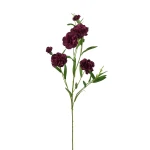 Sztuczny drobny gałązkowy goździk x6 w kolorze bordowym 72 cm