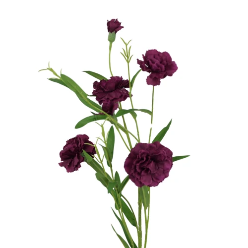 Sztuczny drobny gałązkowy goździk x6 w kolorze fuksji 72 cm