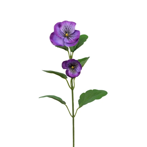 Kwiat sztuczny bratek na piku w kolorze filetowym 34 cm