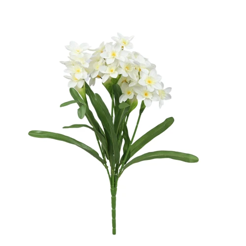 Sztuczny drobny narcyz w kolorze białym 40 cm