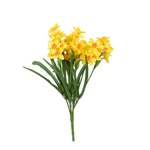 Sztuczny drobny narcyz w kolorze żółtym 40 cm