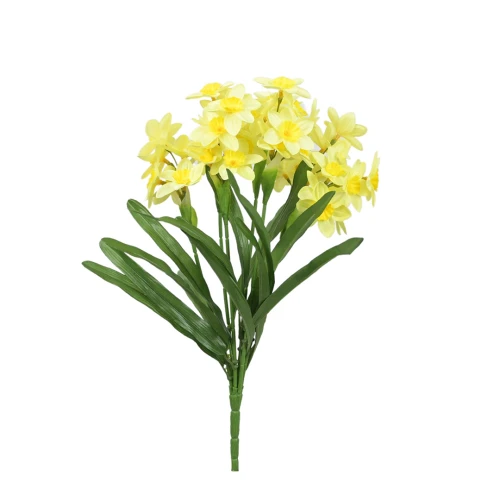 Sztuczny drobny narcyz w kolorze jasno żółtym 40 cm