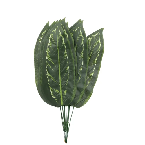 Sztuczny liść manuel w kolorze zielonym 47 cm