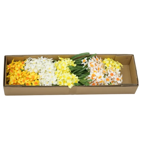 Karton bukietu drobnego narcyza mix kolorów 40 cm
