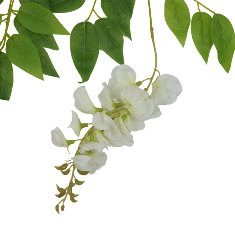 Sztuczna wisteria w kolorze białym 86 cm
