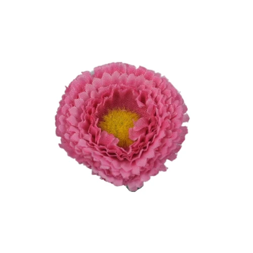 Sztuczna stokrotka mini główka w kolorze różowym 4 cm