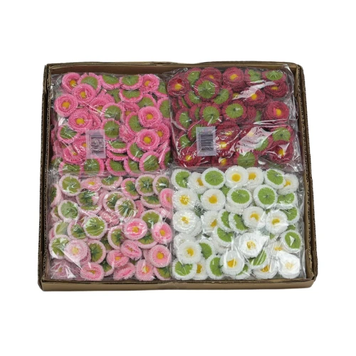 Karton stokrotek mix kolorów 4 cm