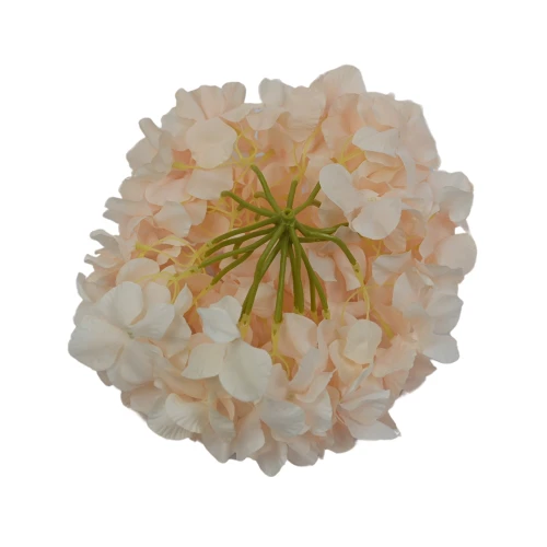 Sztuczna hortensja gigant w kolorze łososiowym 26 cm