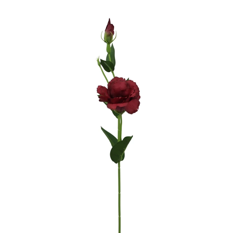 Sztuczna eustoma na piku w kolorze czerwonym 50 cm