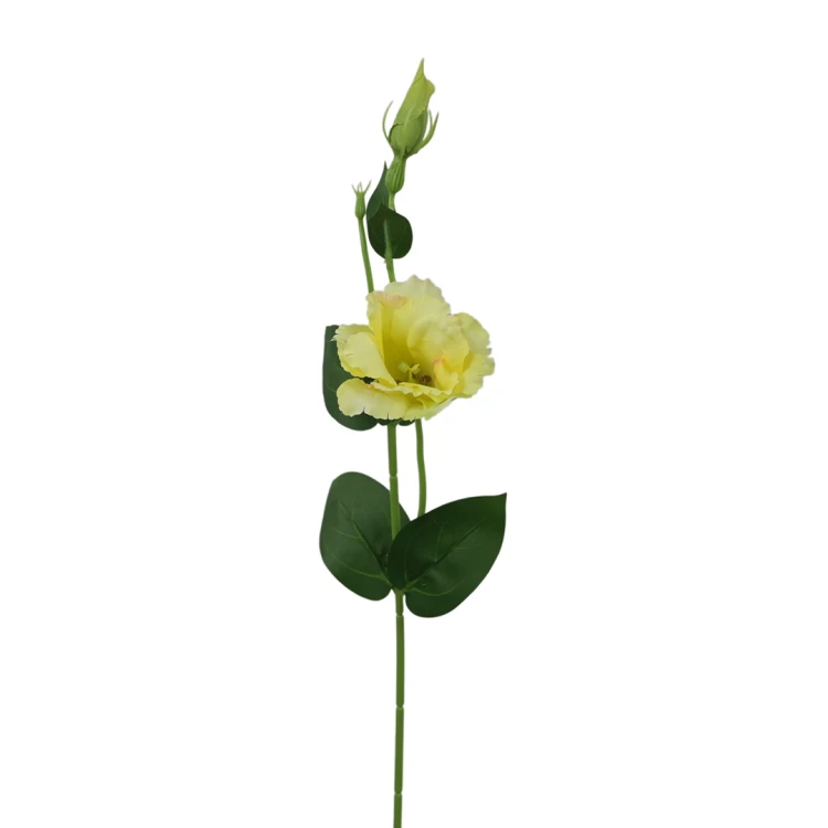 Sztuczna eustoma na piku w kolorze jasno żółtym 50 cm