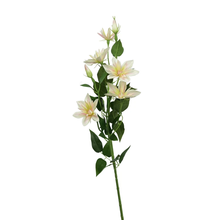 Sztuczny klematis w kolorze jasno różowym 86 cm