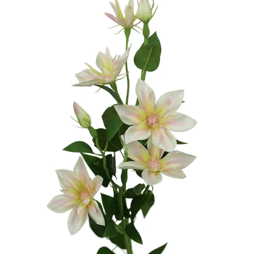 Sztuczny klematis w kolorze jasno różowym 86 cm