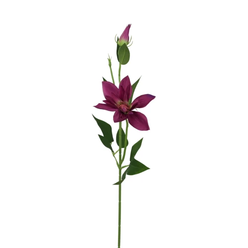 Sztuczny klematis na piku w kolorze fuksji 47 cm