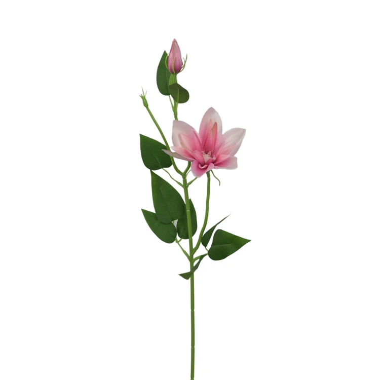 Sztuczny klematis na piku w kolorze ciemno różowym 47 cm